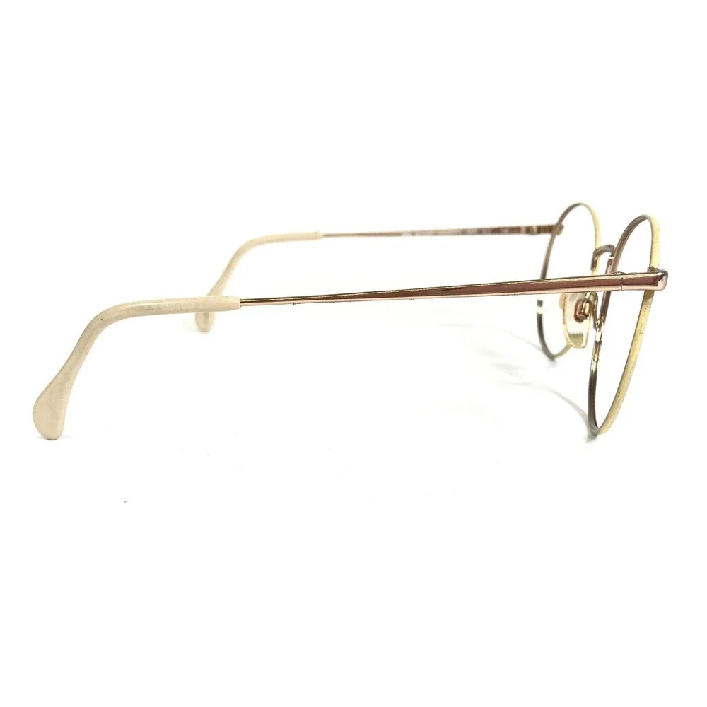 Metzler Eyeglasses Frames 088 0812 Light Blue Gold Round Full Rim 55-19-140